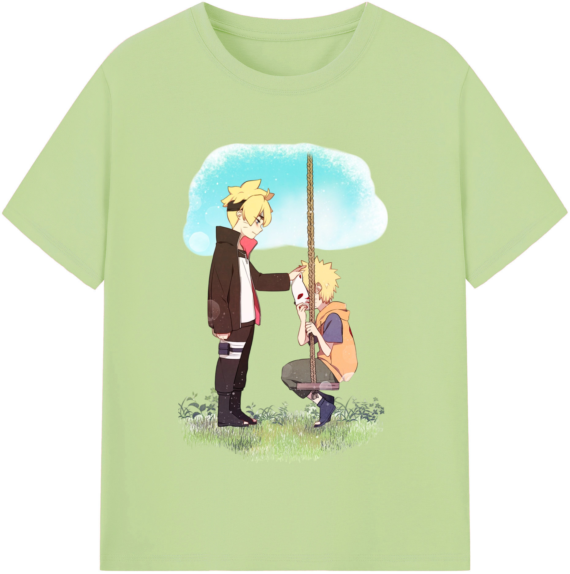 （画像用） NARUTO -ナルト- うずまき ボルト Uzumaki Boruto 綿100％半袖Tシャツ（フロントプリント）